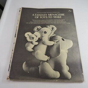 Woman's Day Mag. Nov. 1970 Toy Sewing Patterns UNCUT complete